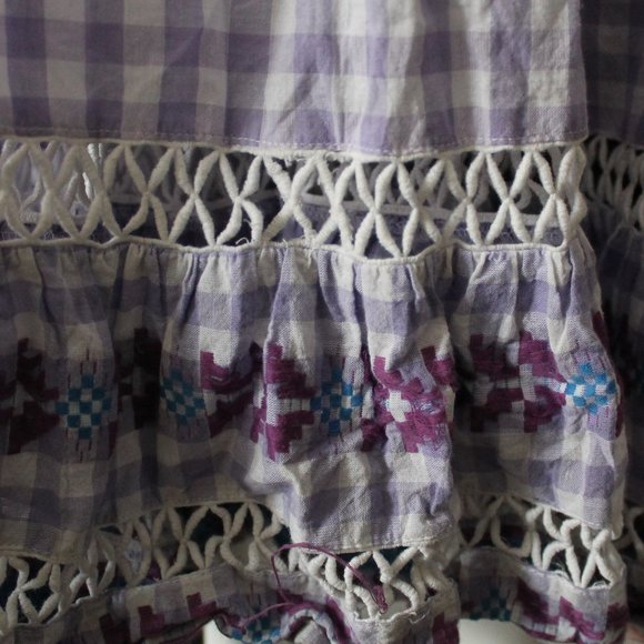 Dodo Bar Or Gingham Check Cotton Jacquard Maxi Dress Size Small - Picture 11 of 13